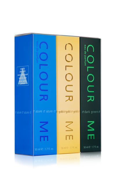 COLOUR ME Azure/Gold/Dark Green 50ml EDP Triple Pack