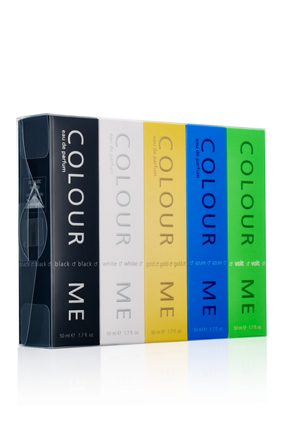 COLOUR ME Black/White/Gold/Azure/Volt 50ml EDP Quin Pack