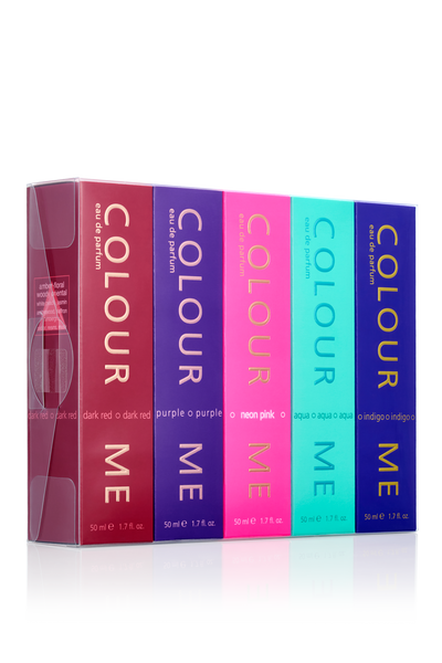 Colour Me Dark Red/Purple/Neon Pink/Aqua/Indigo 50ml Quin Pack