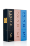 COLOUR ME Femme Gold/Pearl/Sky Blue 50ml EDP Triple Gift Set