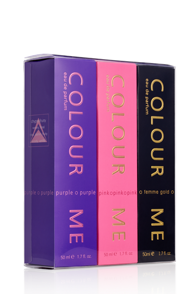 COLOUR ME Pink/Purple/Femme Gold 50ml EDP Triple Pack