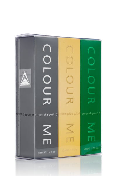 COLOUR ME Silver Sport/Gold Homme/Green Triple Gift Set